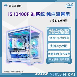 13代酷睿I5台式 电脑准系统13400F高配水冷吃鸡电竞游戏直播设计