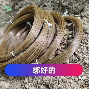 【绑好了】枯草色鱼线单股户外钓鱼编织耐磨定型手工棕色备用圈