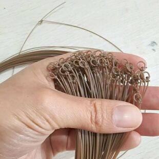 枯草色鱼线单股备用圈0.8加粗棕色户外耐磨手工编织替换圈单圈