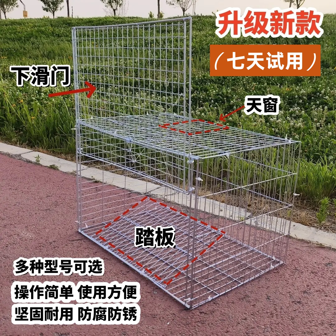 全自动收鸽子笼踏板笼机关收纳笼户外养殖天落笼滑动门笼