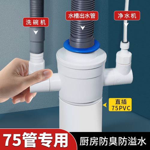 75管厨房下水管三通排水管三头通