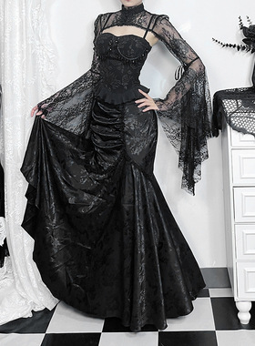 Sexy buttocks wrapped fishtail skirt欧美风缩褶不对称鱼尾裙女