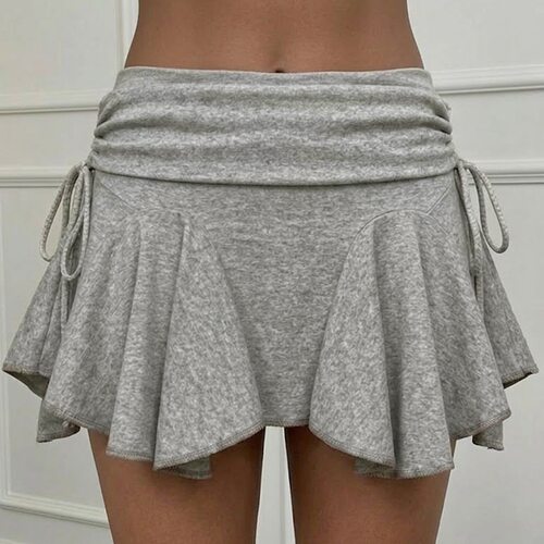 Spicy girl irregular skirt辣妹时尚显瘦低腰半身裙女不规则短裙