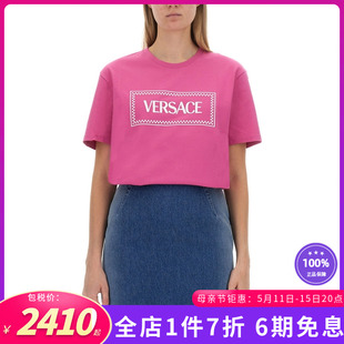 logo印花棉质修身 Versace 女装 T恤 范思哲新款 短袖