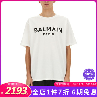 带有标志 T恤印花圆领短袖 男装 BALMAIN巴尔曼新款 CH1EG000