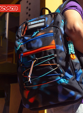 意大利7seven绚烂晴空双肩包大容量学生书包运动休闲户外旅行30升