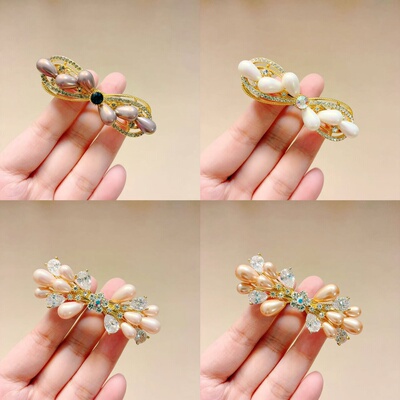 高级感6公分蝴蝶结弹簧夹发饰