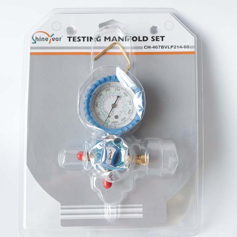 台湾炫翼空调加氟单表CH-467BV-250/500高低压充氟冷媒表 R22