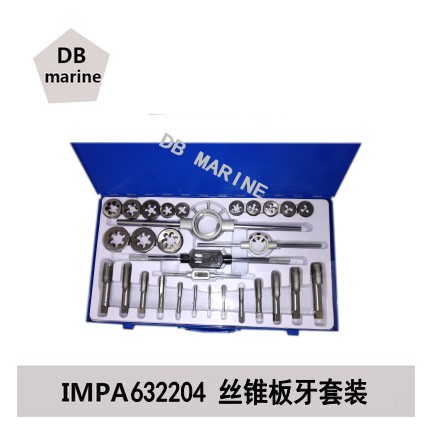 IMPA632204 M6-30丝锥板牙套装 OK100 丝攻套装 28件套