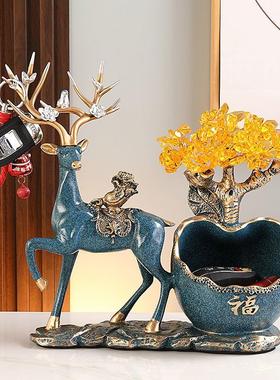 入户门鞋柜上的摆件现代创意装饰品摆件客厅门口鞋柜玄关钥匙收纳