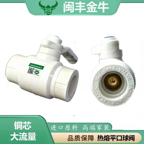 ppr热熔球阀铜芯开关管件配件
