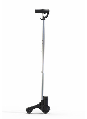 EVS电动手杖 老人防滑 充电可调拐杖 手扶助步器 伸缩带轮子移动