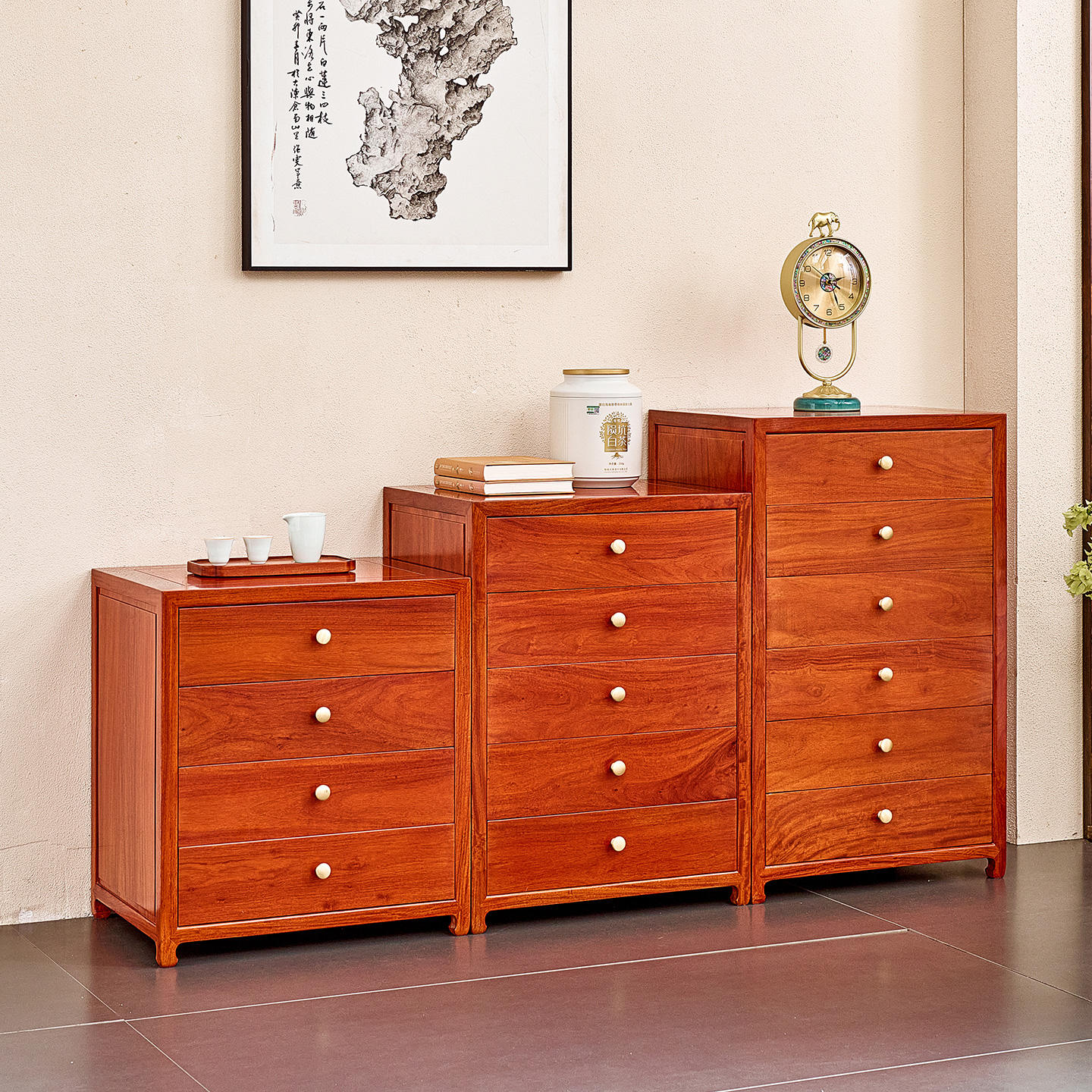 古尚古全实木榫卯结构新中式斗柜