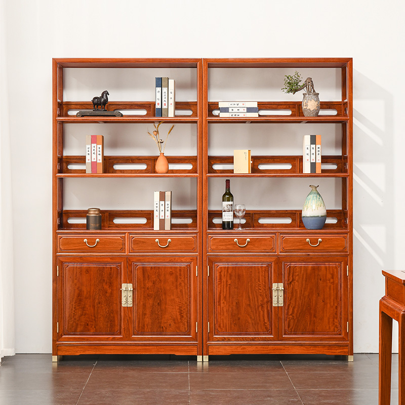 古尚古新中式全实木书架榫卯结构