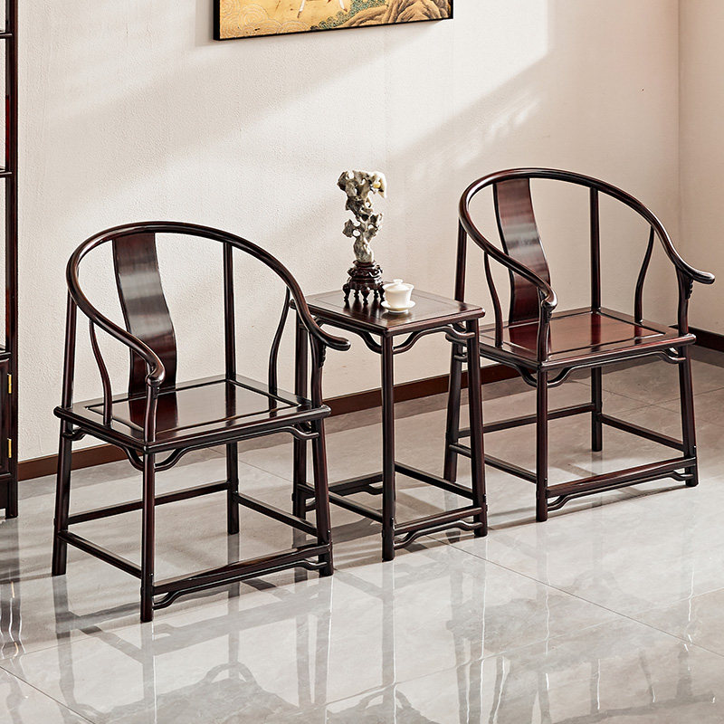 赞比亚血檀圈椅新中式休闲椅实木围椅仿古圆椅非洲小叶紫檀太师椅,住宅家具,圈椅,淘宝优惠券,粉丝福利购,淘宝优惠卷