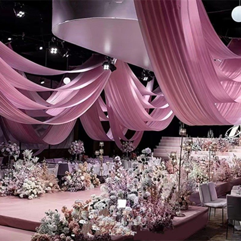 婚庆吊顶纱幔布幔弹力布牛奶丝韩式婚礼飘顶装饰幔行云流水水波帘,节庆用品/礼品,节庆布艺用品,淘宝优惠券,粉丝福利购,淘宝优惠卷