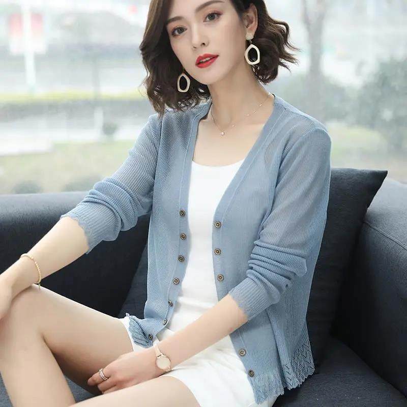 2026新款冰丝防晒针织开衫女