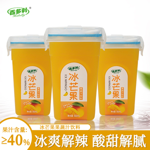 百多利冰镇芒果汁360ML6瓶装果蔬汁爽口饮料鲜榨果汁网红饮料整箱