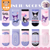 防滑地板袜儿童袜夏季 a类棉袜卡通小恶魔可爱女童袜瑜伽蹦床短袜