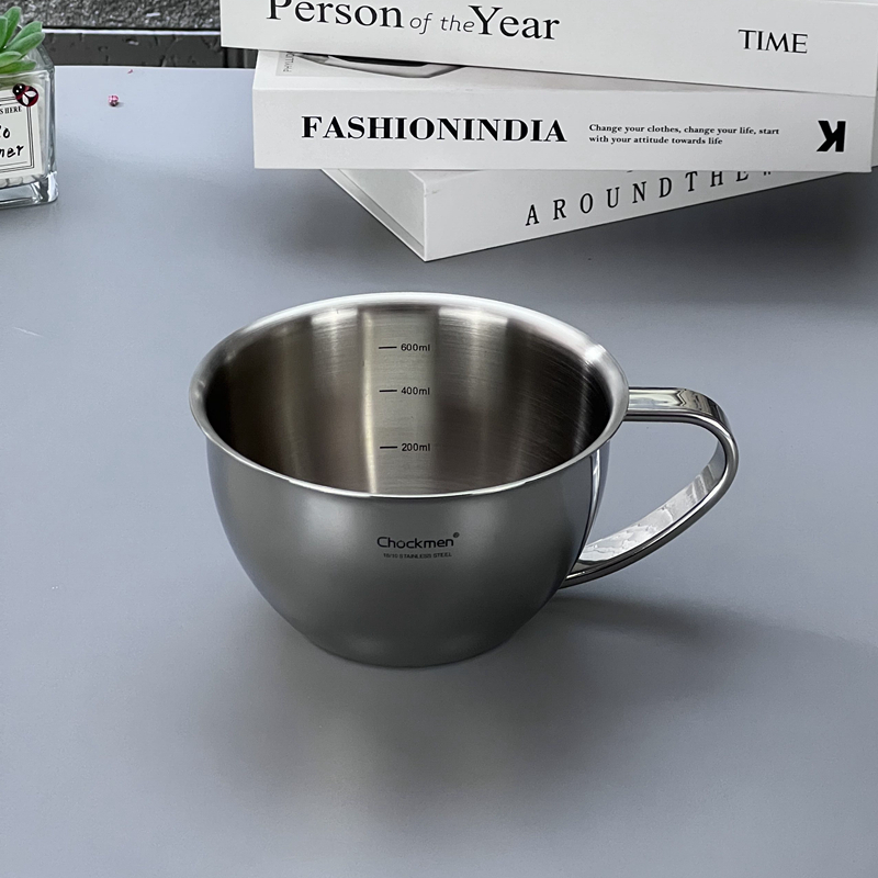 加厚单层18/10不锈钢早餐杯面碗