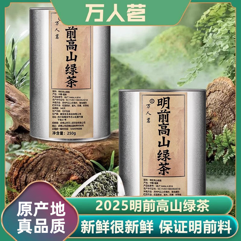 万人茗明前高山绿茶500g