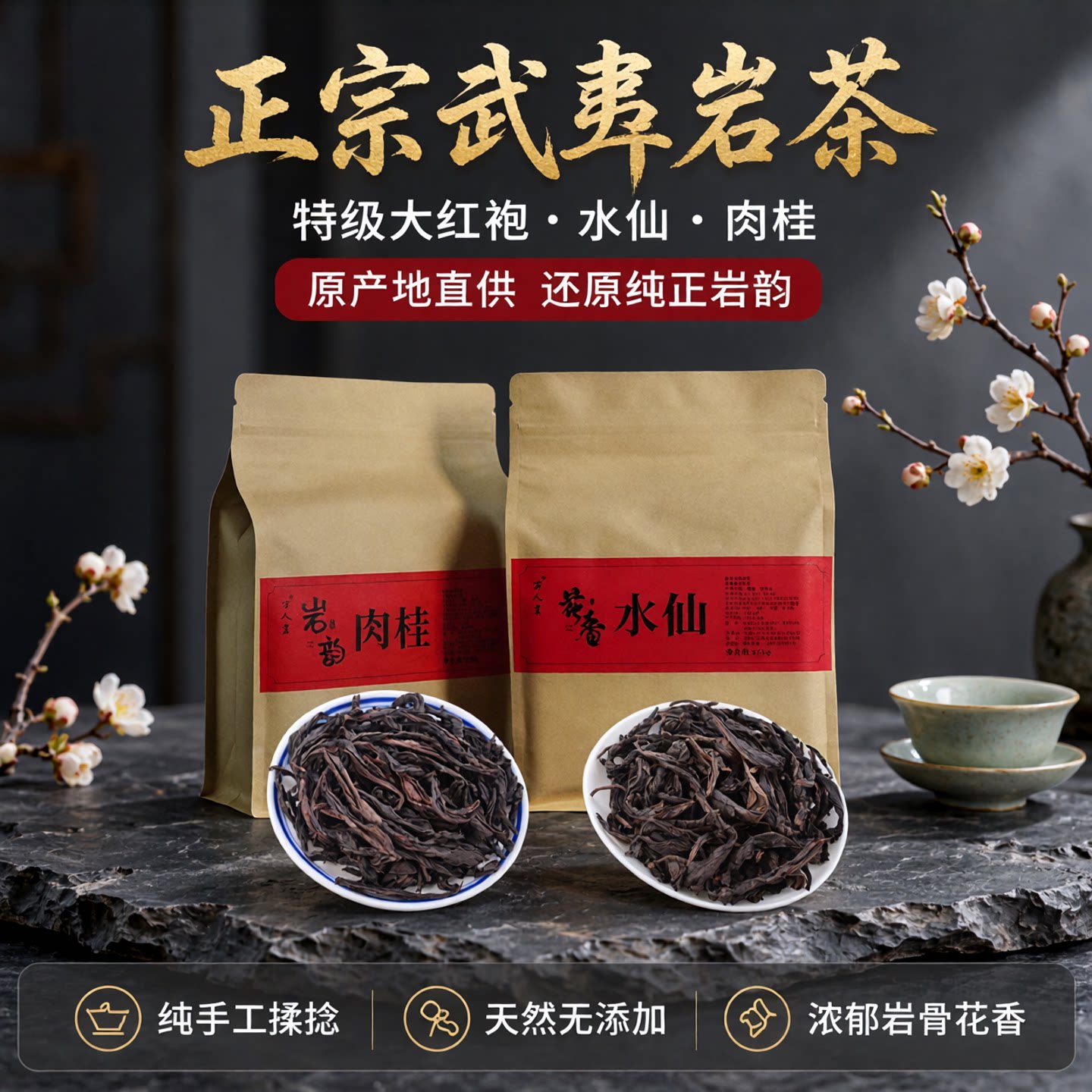 水仙肉桂组合武夷岩茶特级大红袍图片