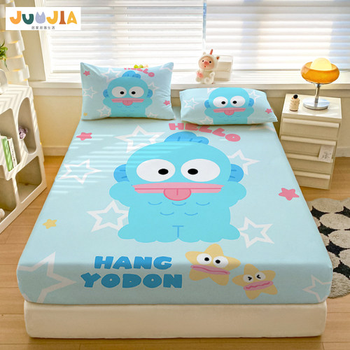 Hangyodon汉顿床笠单件学生席梦思防尘床套儿童卡通印花床罩全包