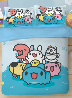 猫猫虫咖波四件套Bugcat Capoo可爱床上用品被套床单宿舍1.8套件