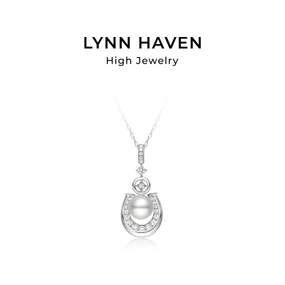 LynnHaven麟玟 EARTH马上有钱 18K金Akoya海水珍珠项链马年限定