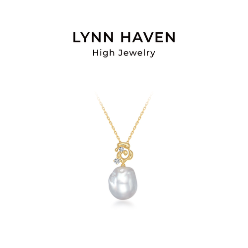 LynnHaven麟玟 OCEAN回音 18K金澳白巴洛克海水珍珠项链轻奢礼物