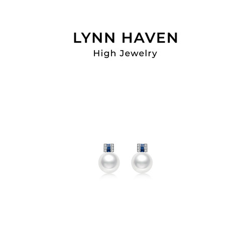 LynnHaven麟玟澳白珍珠钻石耳钉