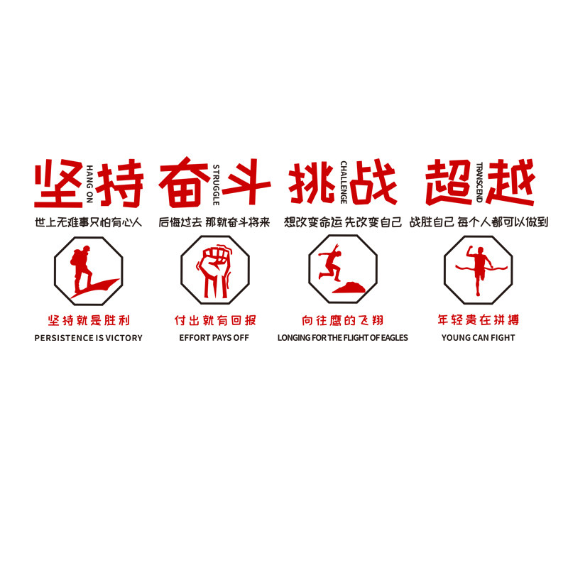 员工激励文化墙励志标语办公室公司企业团队背景墙壁布置墙面装饰
