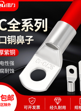 SC冷压接线端子线鼻子铜鼻子线耳2.54/10/16/25/35/70/95/240/300