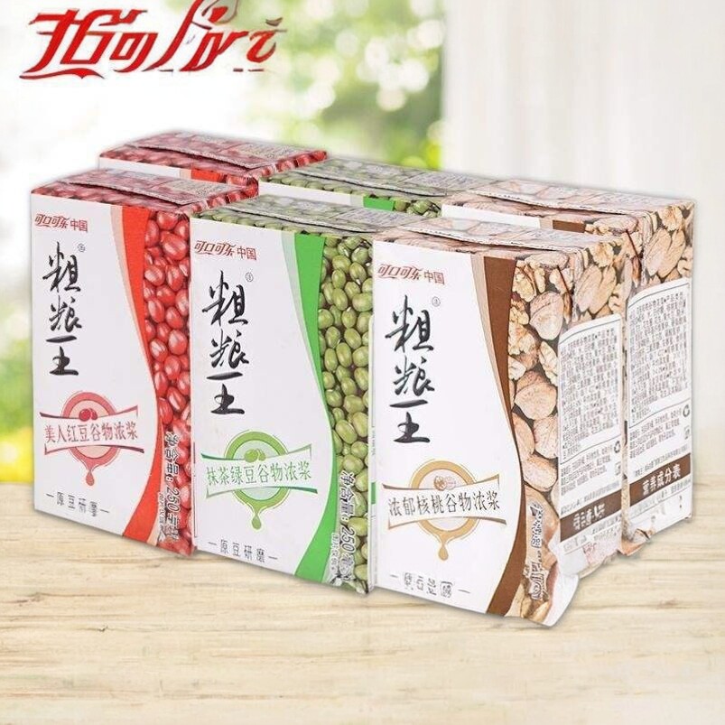 可口可乐粗粮王浓郁核桃谷物浓浆代餐饮料250ml*16盒