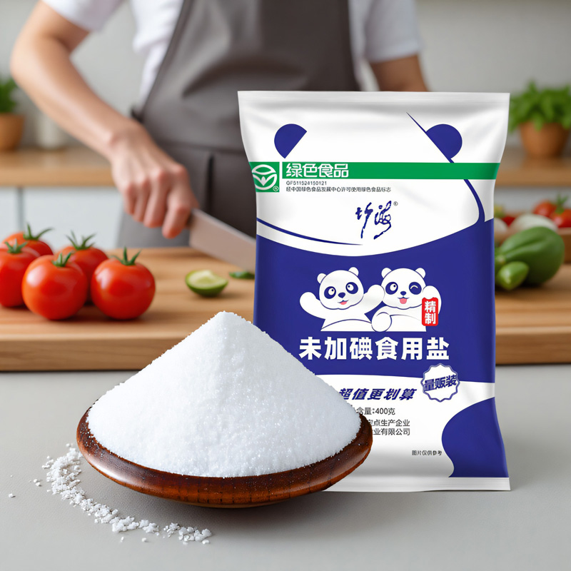 未加碘食用盐400gX3袋绿色食品