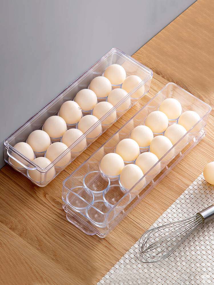 冰箱专用侧门鸡蛋架托 鸡蛋收纳盒食物保鲜盒 鸡蛋托冰箱装蛋盒子图片