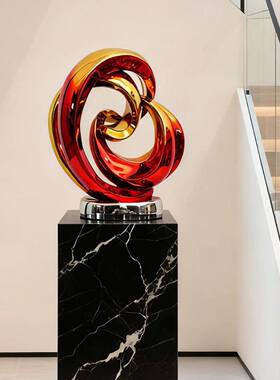 色彩绚丽现代轻奢摆件样板房售楼部酒店大堂抽象雕塑乔迁艺术装饰