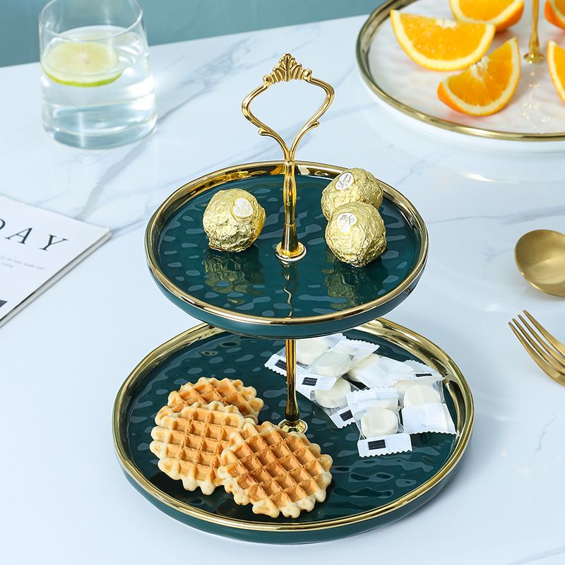 轻奢欧式陶瓷水果盘下午茶点心盘