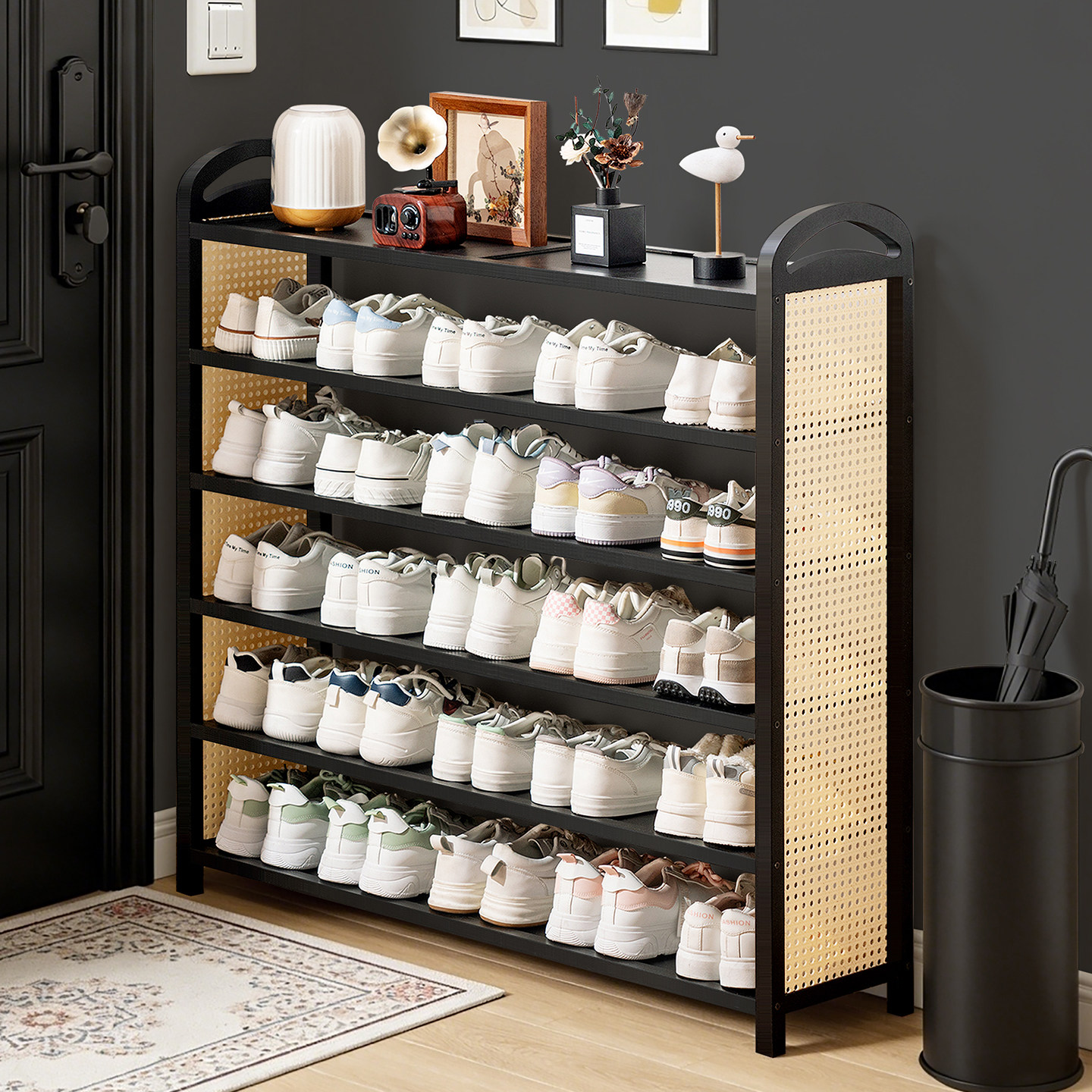 复古风鞋架子多层家用门口入户门小窄简易鞋柜出租房用轻奢高级感,住宅家具,鞋架,淘宝优惠券,粉丝福利购,淘宝优惠卷