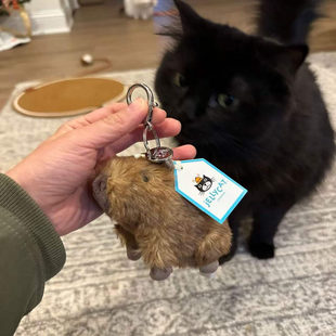 英国Jellycat克莱德水豚可颂小狗手袋挂饰毛绒玩具包包挂件钥匙扣