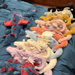 英国正版JELLYCAT雪龙白色飞龙粉龙黑龙毛绒玩偶公仔柔软安抚玩具