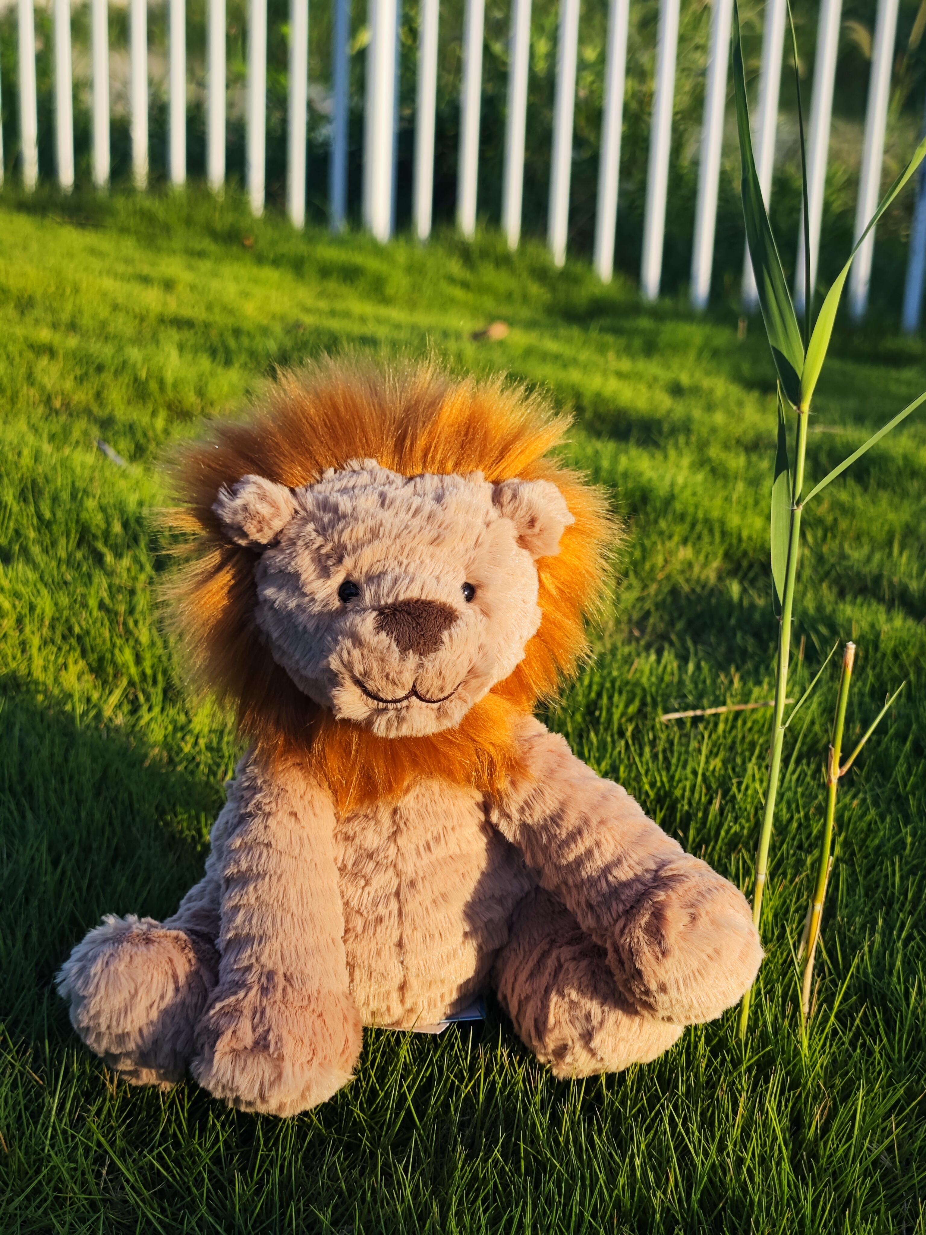 百补英国Jellycat波浪毛狮子毛绒玩具安抚玩偶儿童娃娃生日礼物