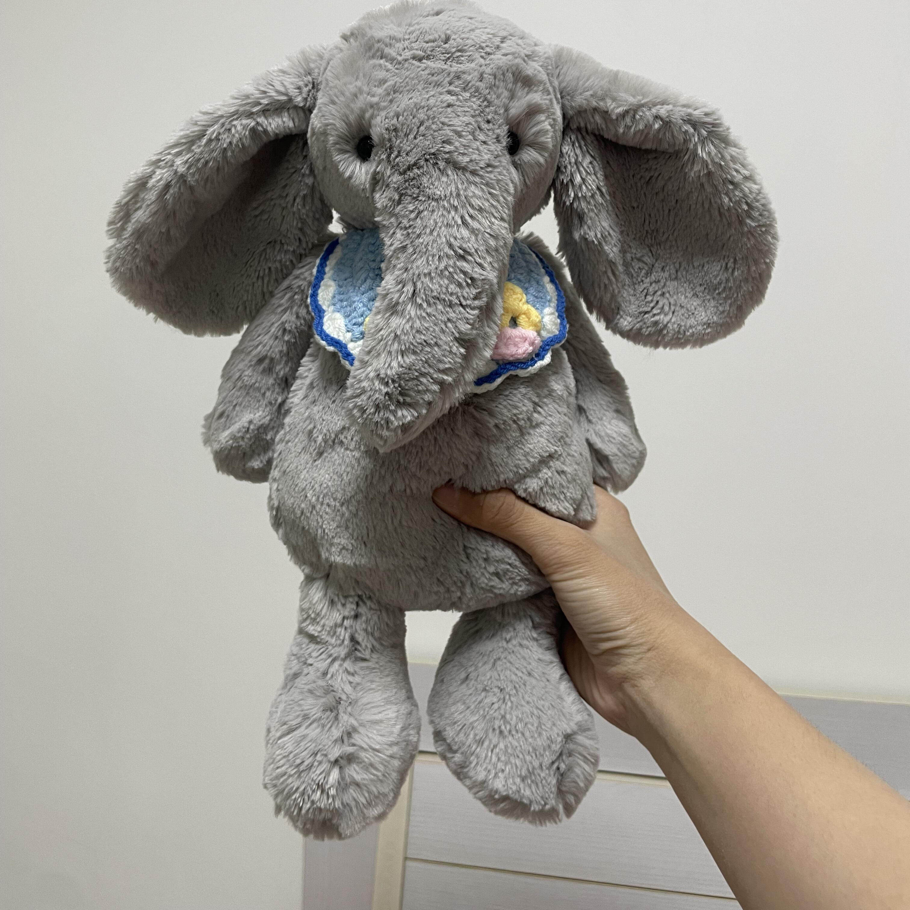 英国Jellycat致臻害羞萨迪俄斯大象毛绒娃娃动物玩偶礼物春夏新款