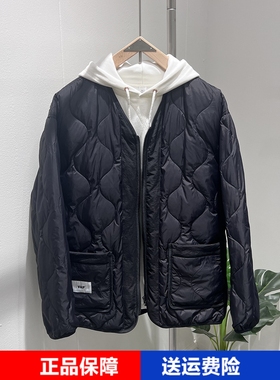 2024冬季新款男装黑色轻薄款无性别时尚羽绒服短款外套B2ACC4Z01