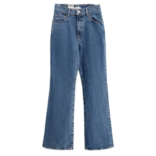 MOUSSY 冬季复古高腰修身微喇牛仔裤马蹄裤010GAA12-1730