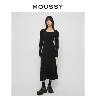 浪漫主义高贵感显瘦针织连衣裙010FA770 6440 春季 MOUSSY