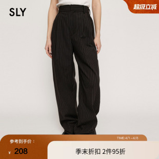 直筒休闲裤 SLY 春季 通勤简约条纹垂感西装 1030 030GSI31