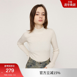 冬季 030HAR70 新品 打底针织衫 4881 简约通勤风半高领修身 SLY