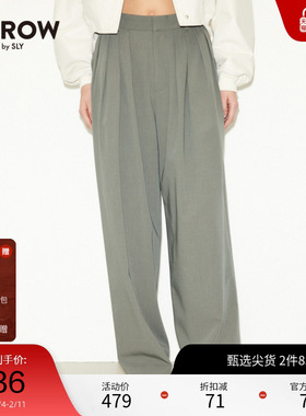 【THROW系列】SLY 春夏简约阔腿休闲西装裤030GS031-0600