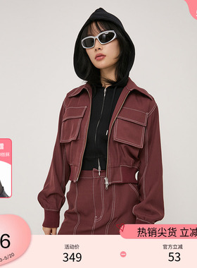 SLY春季工装风两件套夹克外套半身裙030HAR33-3171